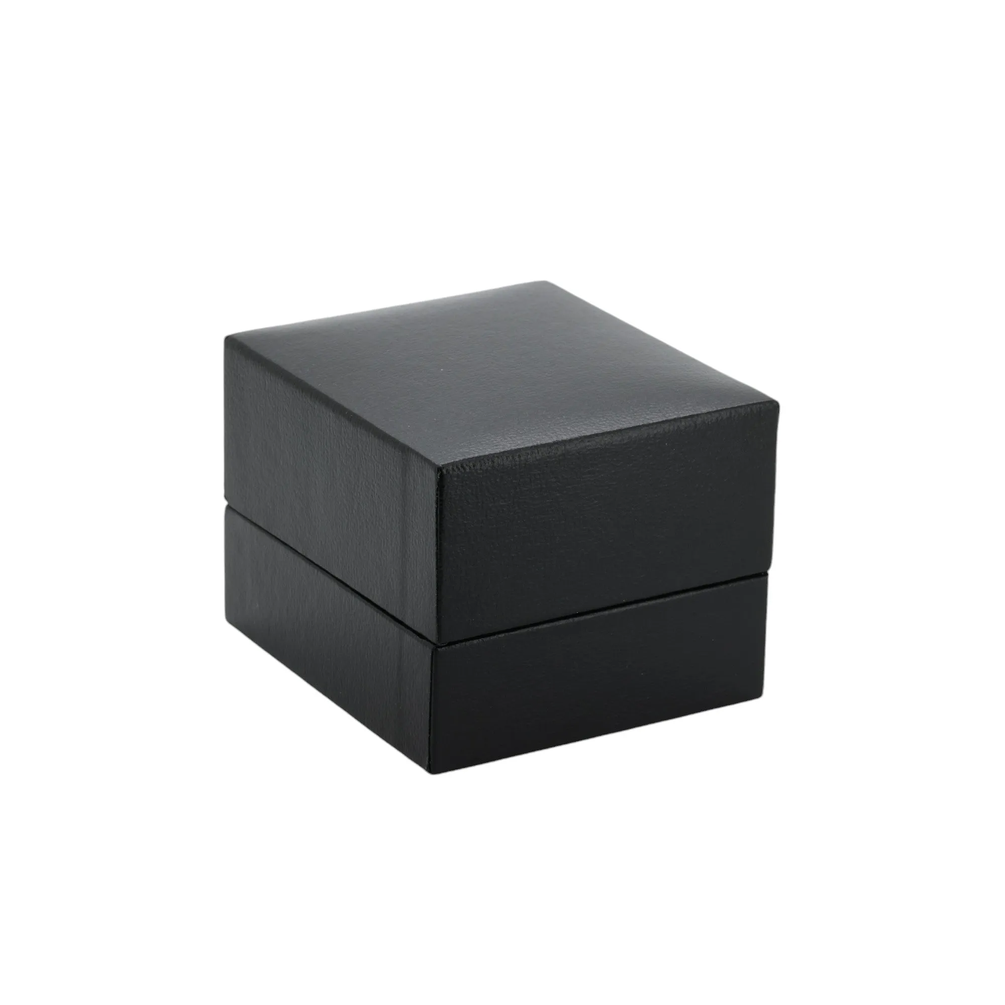 🆕📦 Leatherette Box for Earring / Pendant. Inner Satin Lid & Flock Base (Black Outer, Black Inner)