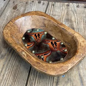 056 Small Décor Bowl -  w/ Fire Skulls