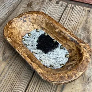 059 Small Décor Bowl - B&W Speckle w/
