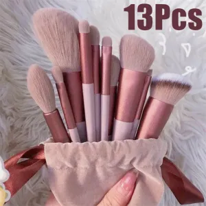 13pcs Makeup Brush Set – Concealer, Blush, Powder, Eyeshadow, Highlighter & Foundation Brushes, Cosmetic Beauty Tools