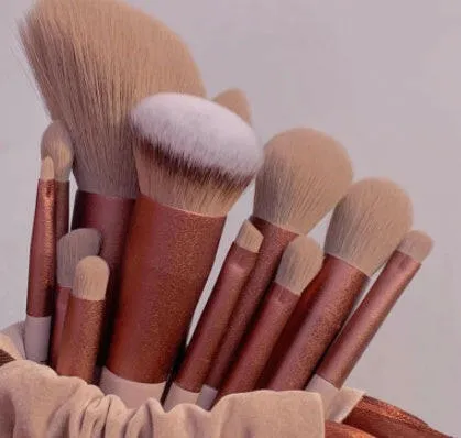13pcs Makeup Brush Set – Concealer, Blush, Powder, Eyeshadow, Highlighter & Foundation Brushes, Cosmetic Beauty Tools