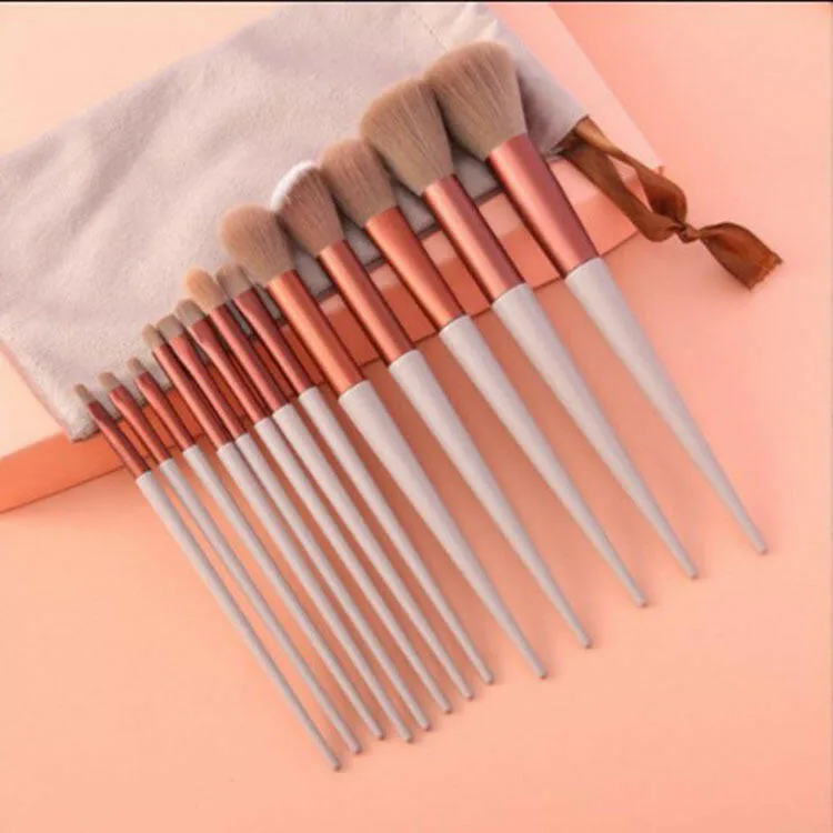 13pcs Makeup Brush Set – Concealer, Blush, Powder, Eyeshadow, Highlighter & Foundation Brushes, Cosmetic Beauty Tools