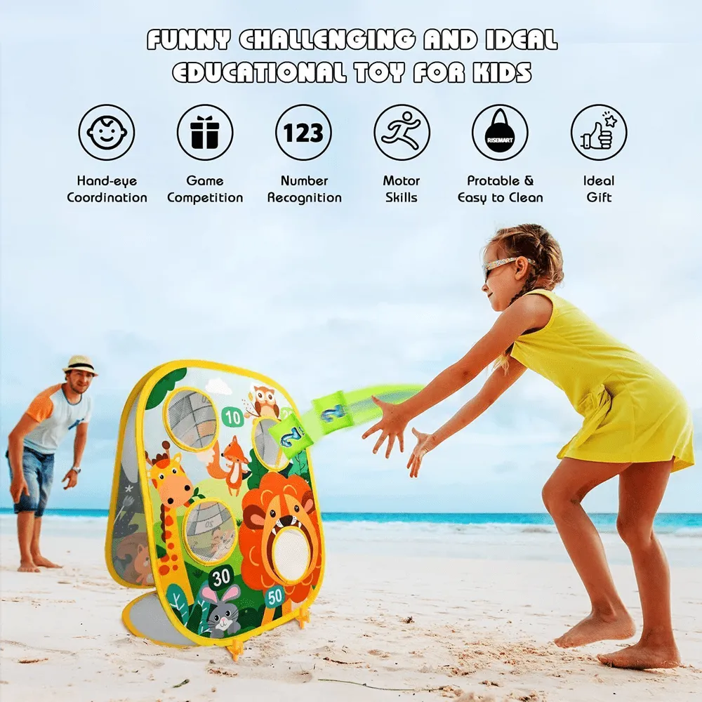3-in-1 Dinosaur Bean Bag Tossing Game Board