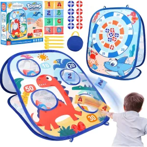 3-in-1 Dinosaur Bean Bag Tossing Game Board