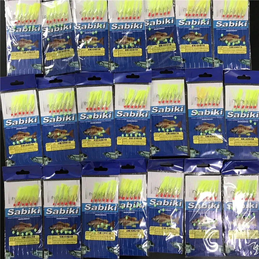 5 bags fishing sabiki samodur bait jigs Mackerel herring rig hooks