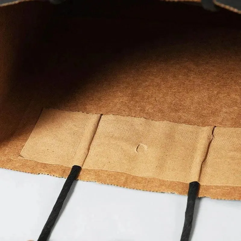 50X Kraft Paper Bags Gift Shopping Carry Craft Brown Bag With Handles