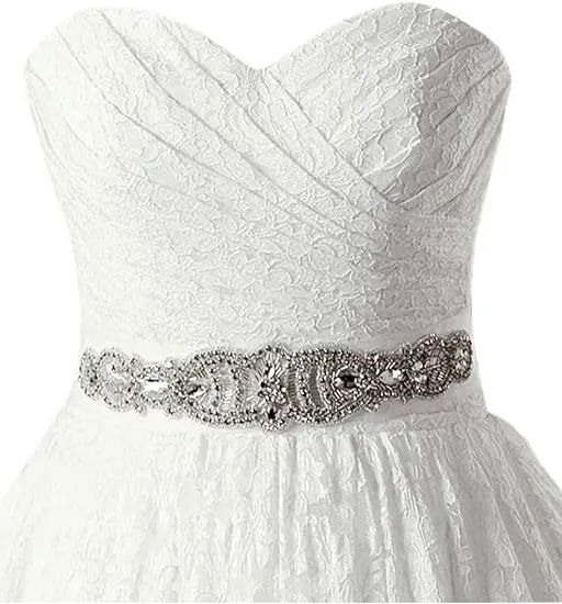 A-line Sweetheart Floor Length Lace Wedding Dresses Bridal Gown