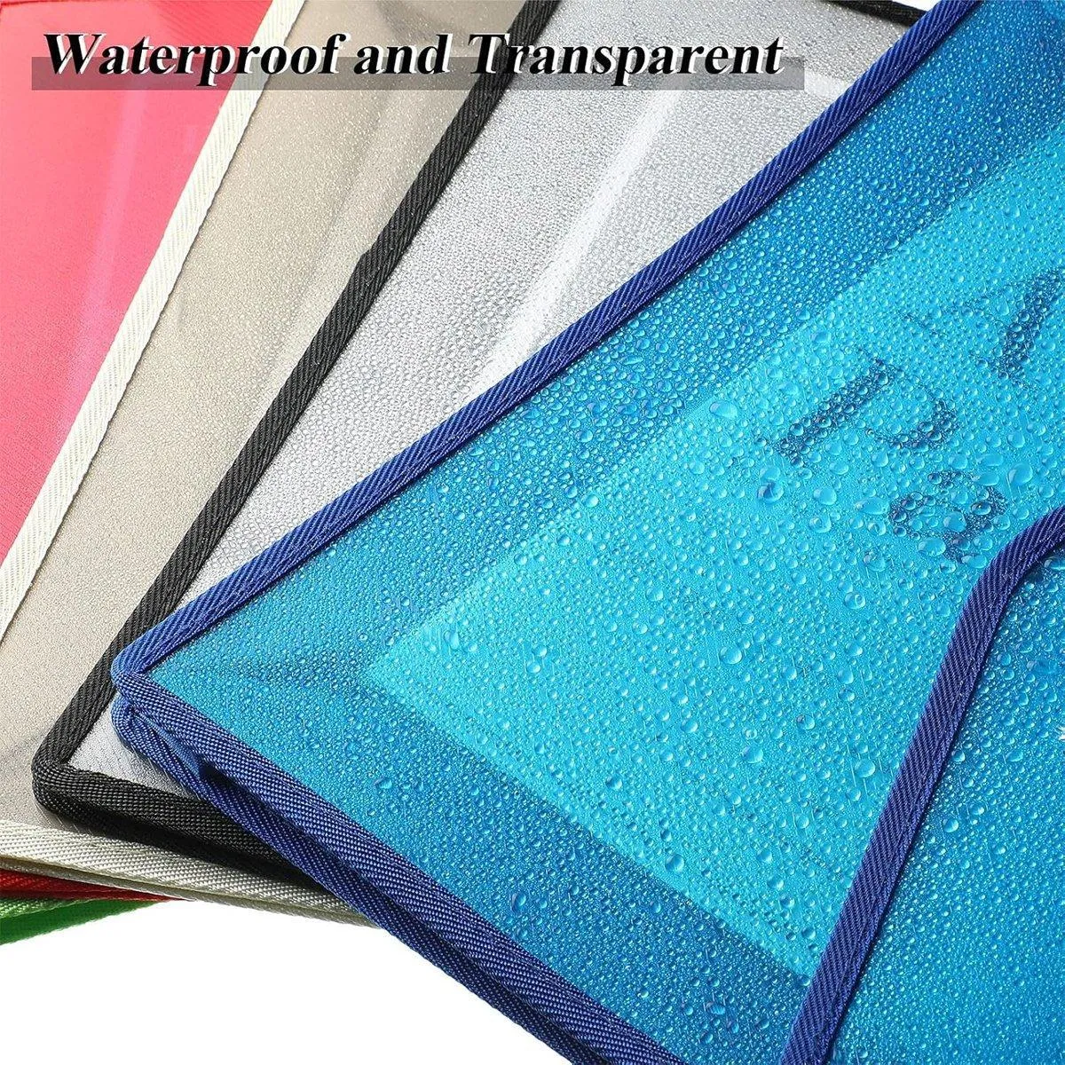 A4 Document Bag Plastic Clear Wallet Seal File Folder Paper Envelope Button Bag