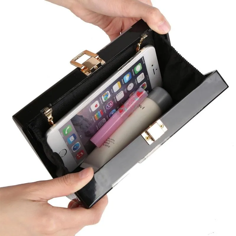 Acrylic Evening Bags Marbling Pattern Clutches