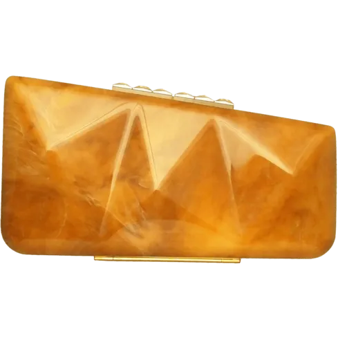 Acrylic Orange Clutch Bag