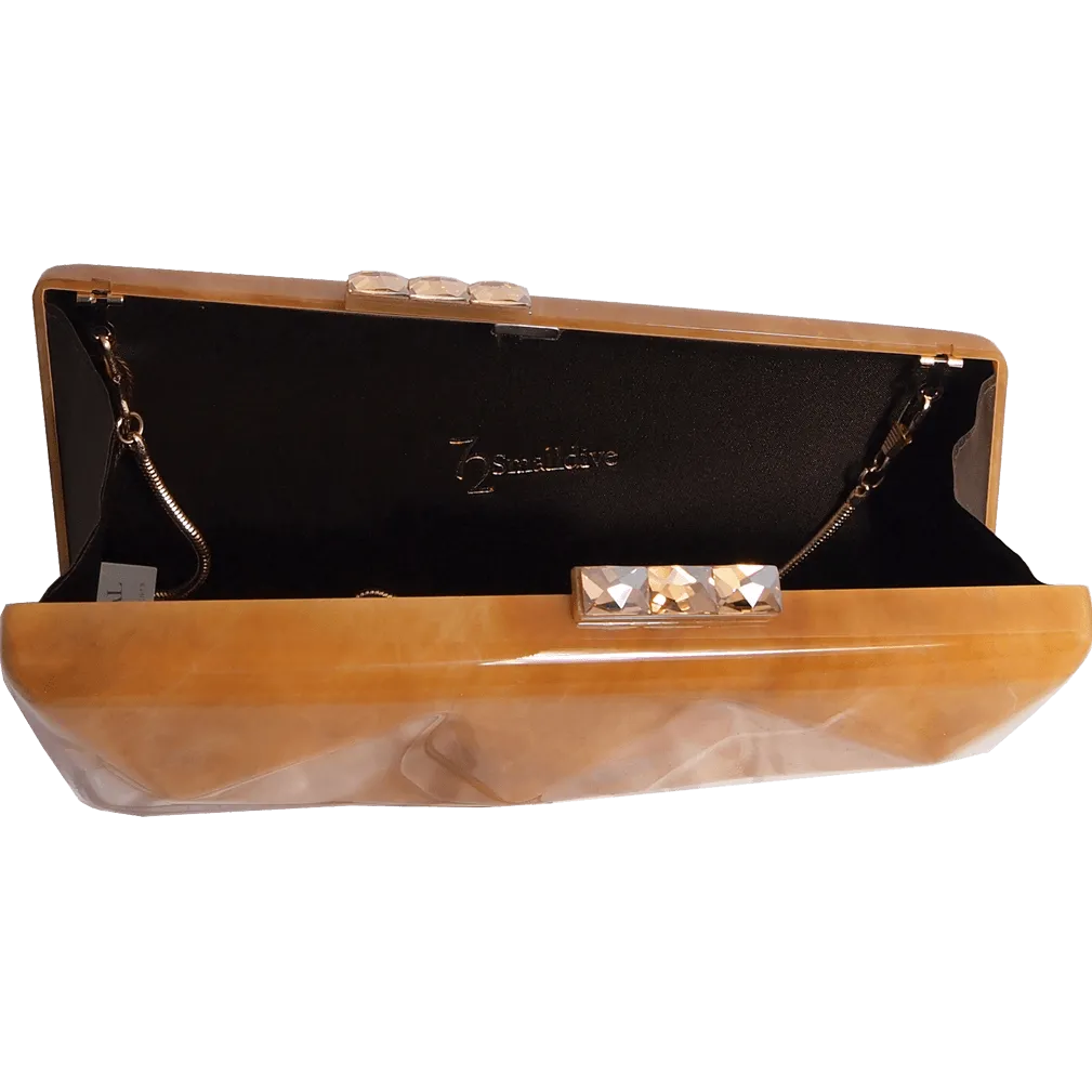 Acrylic Orange Clutch Bag