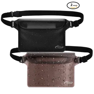 AiRunTech Waterproof Pouch with Waist Strap (2 Pack)
