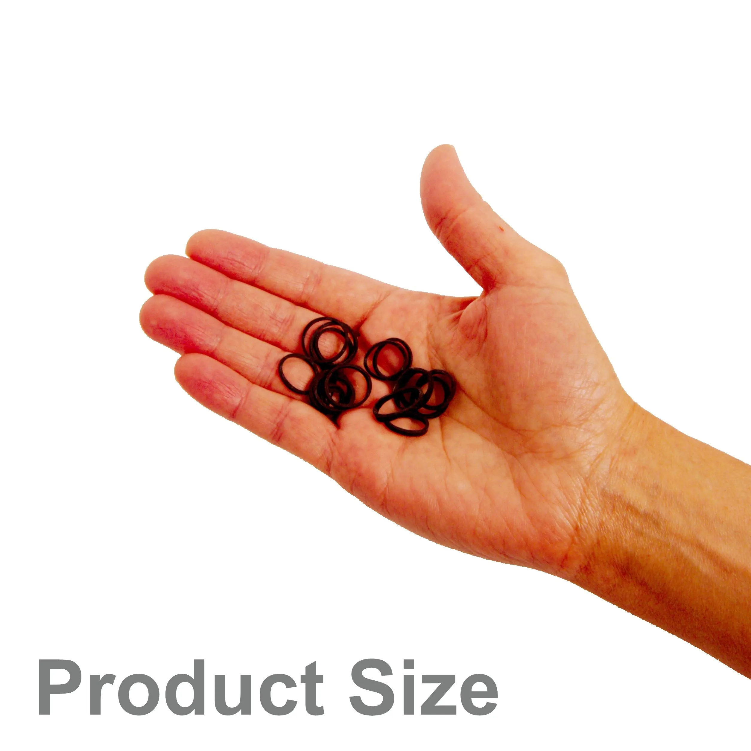 Amelia Beauty | 1/2in, 500ct Elastic Rubber Band Pony Tail Holders | Made in USA | Dozen Pack