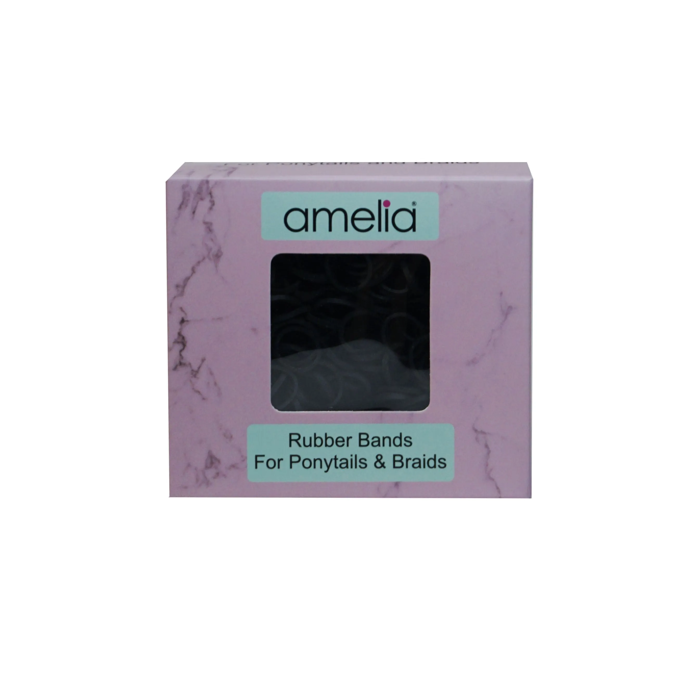 Amelia Beauty | 1/2in, 500ct Elastic Rubber Band Pony Tail Holders | Made in USA | Dozen Pack