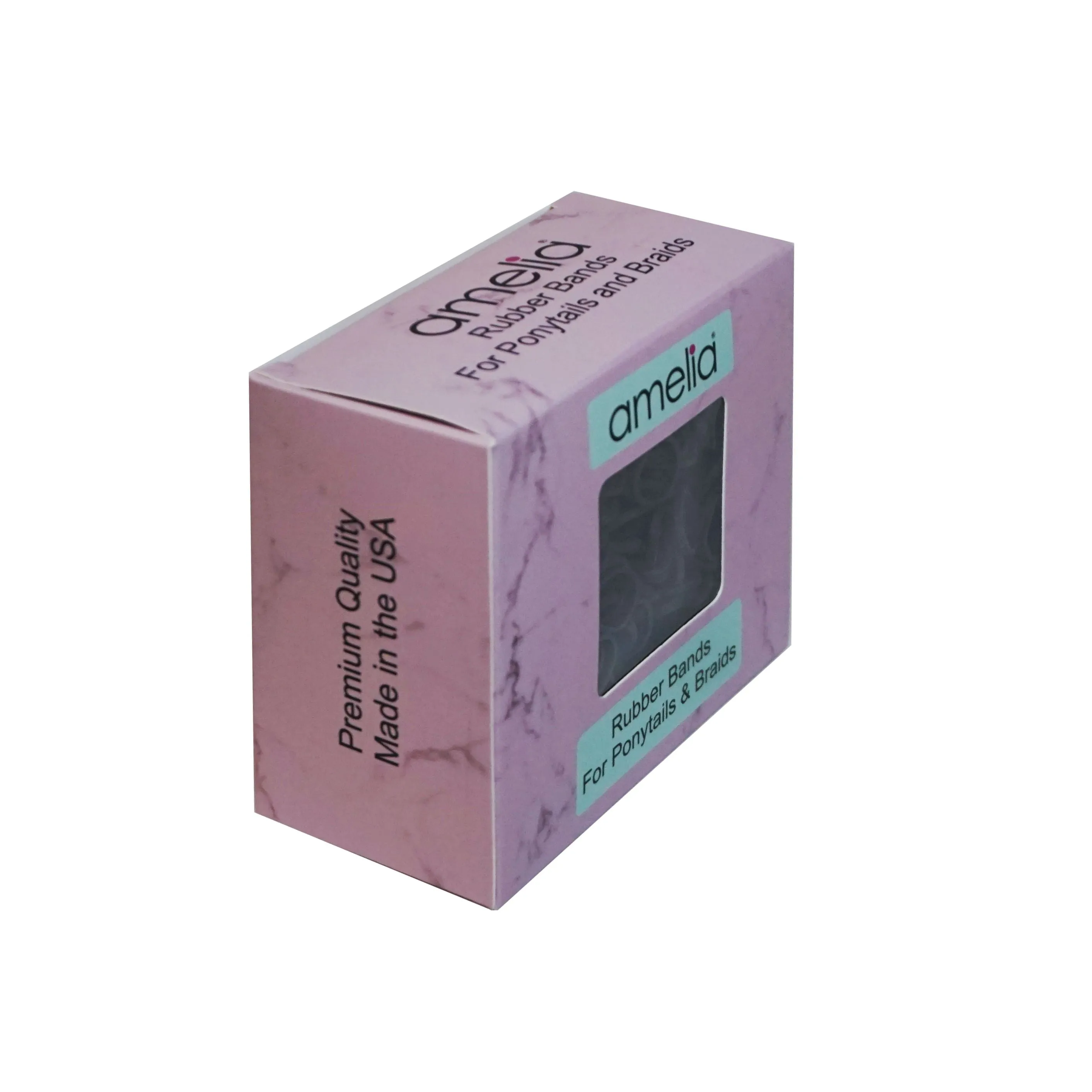Amelia Beauty | 1/2in, 500ct Elastic Rubber Band Pony Tail Holders | Made in USA | Dozen Pack