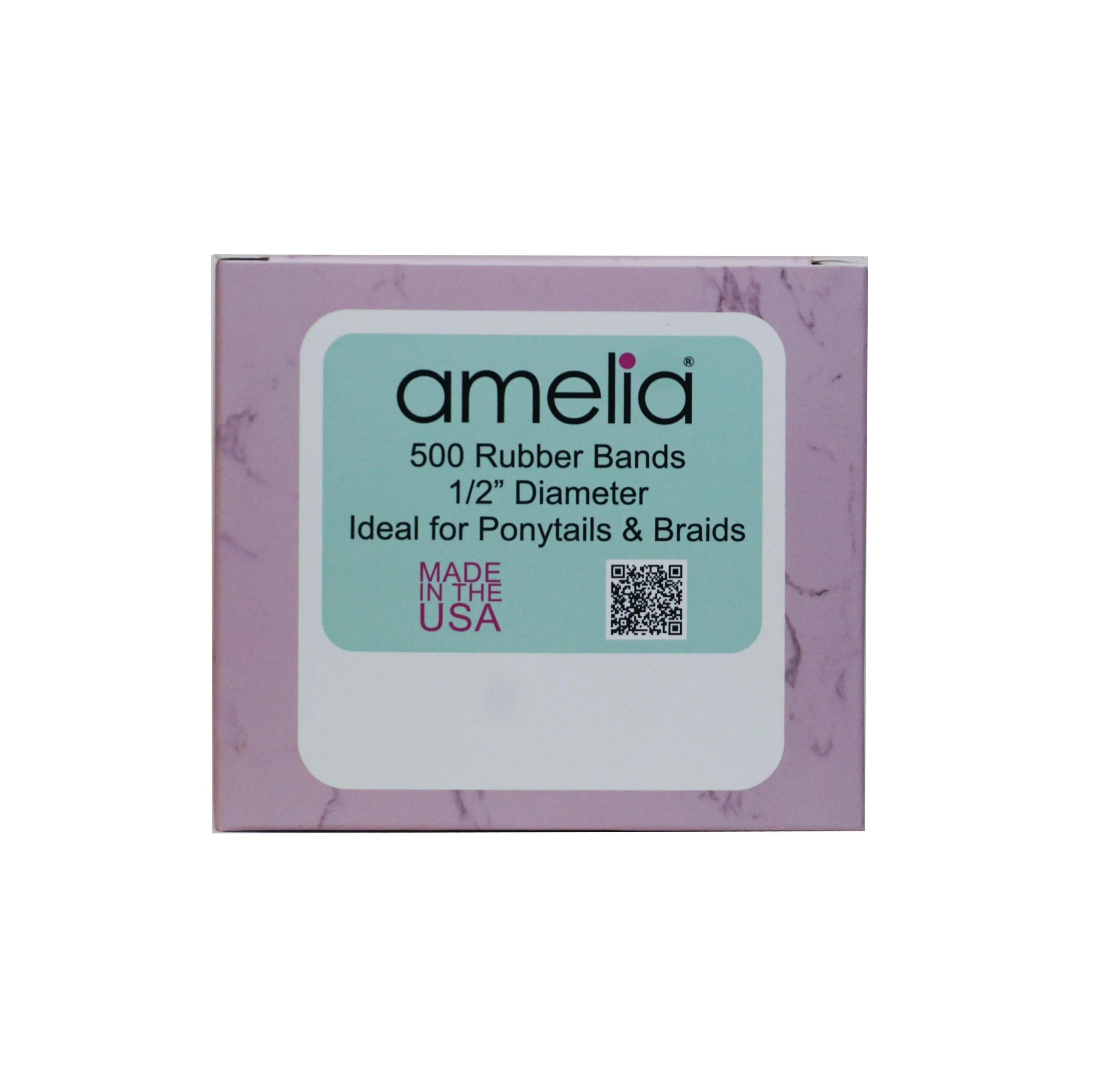 Amelia Beauty | 1/2in, 500ct Elastic Rubber Band Pony Tail Holders | Made in USA | Dozen Pack