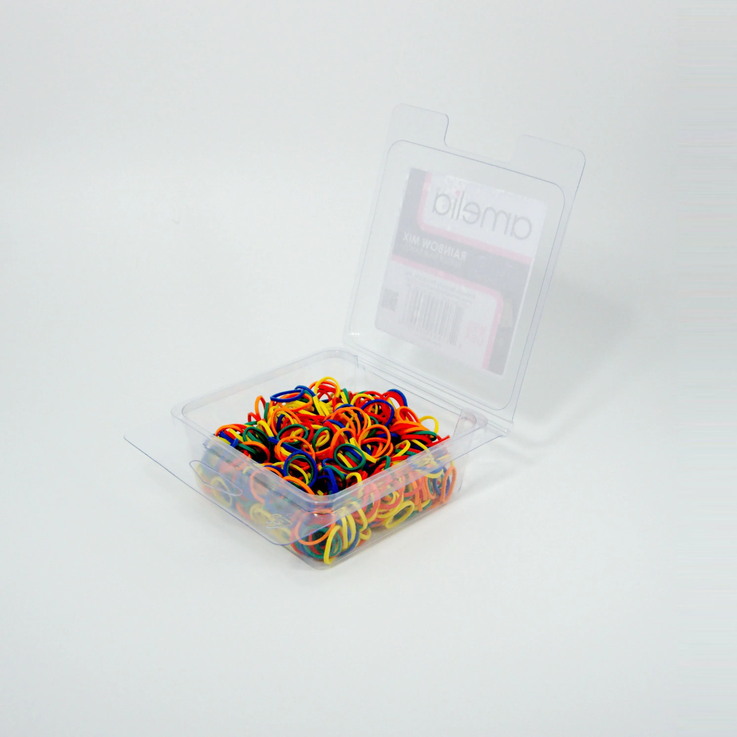 Amelia Beauty | 1/2in, Rainbow Mix, Elastic Rubber Band Pony Tail Holders | Made in USA, Ideal for Ponytails, Braids, Twists, Dreadlocks, Styling Accessories for Women, Men and Girls | 500 Pack