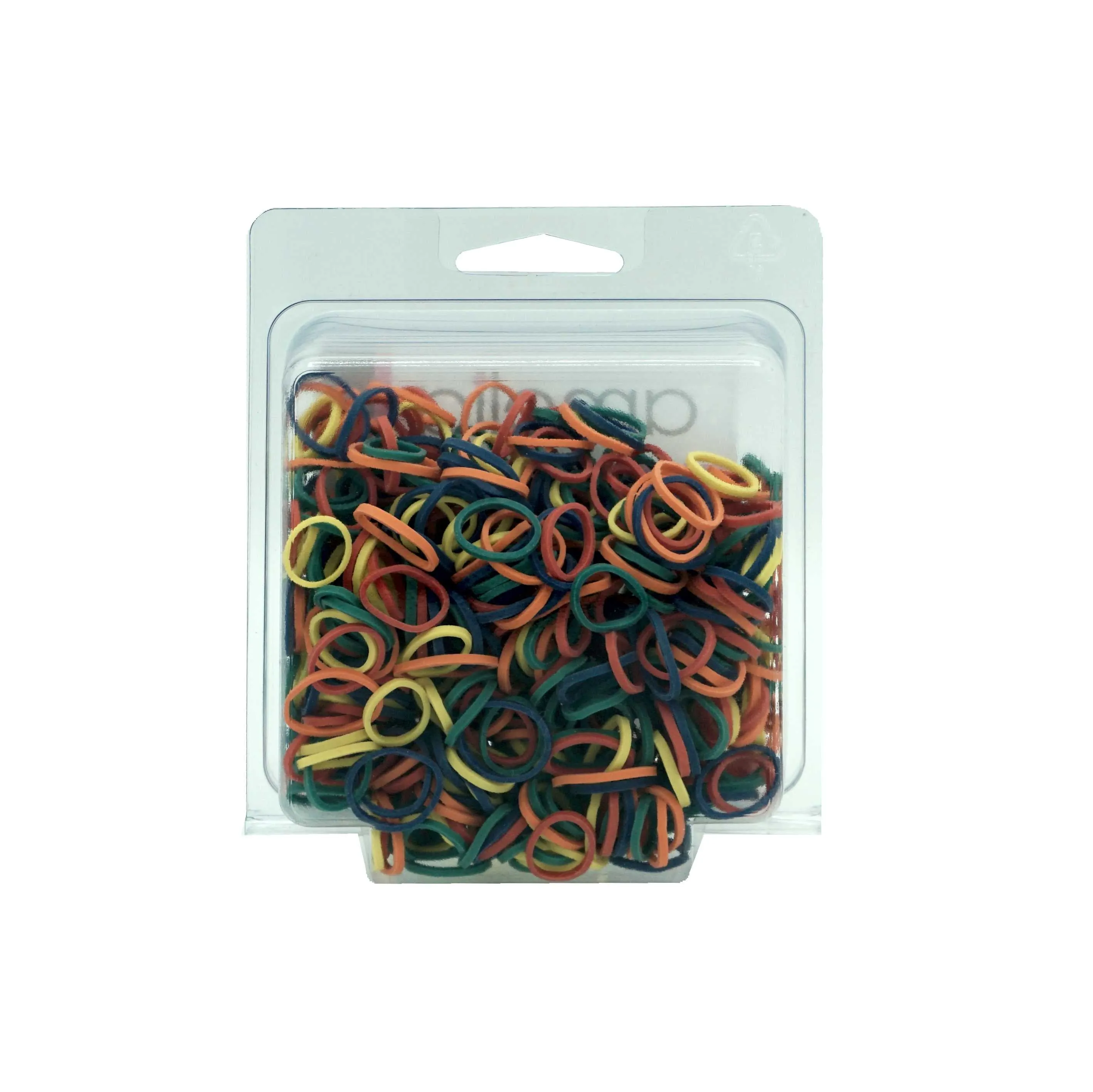 Amelia Beauty | 1/2in, Rainbow Mix, Elastic Rubber Band Pony Tail Holders | Made in USA, Ideal for Ponytails, Braids, Twists, Dreadlocks, Styling Accessories for Women, Men and Girls | 500 Pack