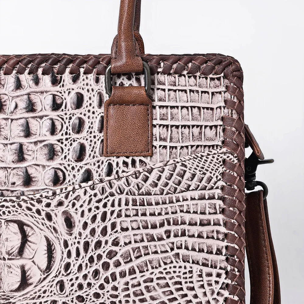 American Darling Crocodile Embossed Genuine Leather Women Bag Western Handbag Purse