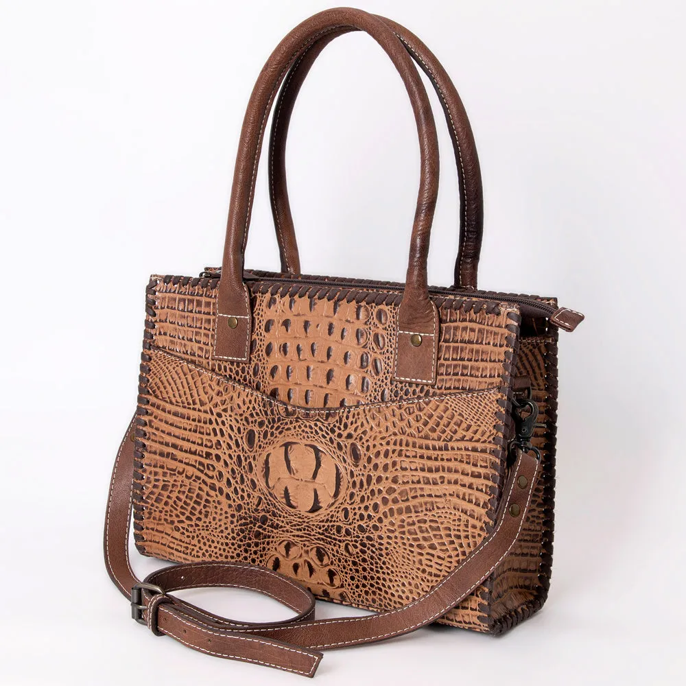 American Darling Crocodile Embossed Genuine Leather Women Bag Western Handbag Purse