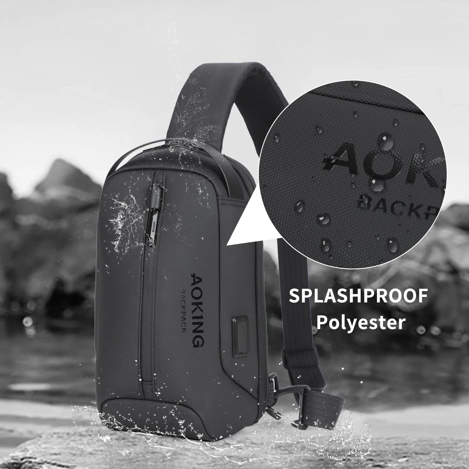 Aoking Men Waterproof Sling Bag SY4009