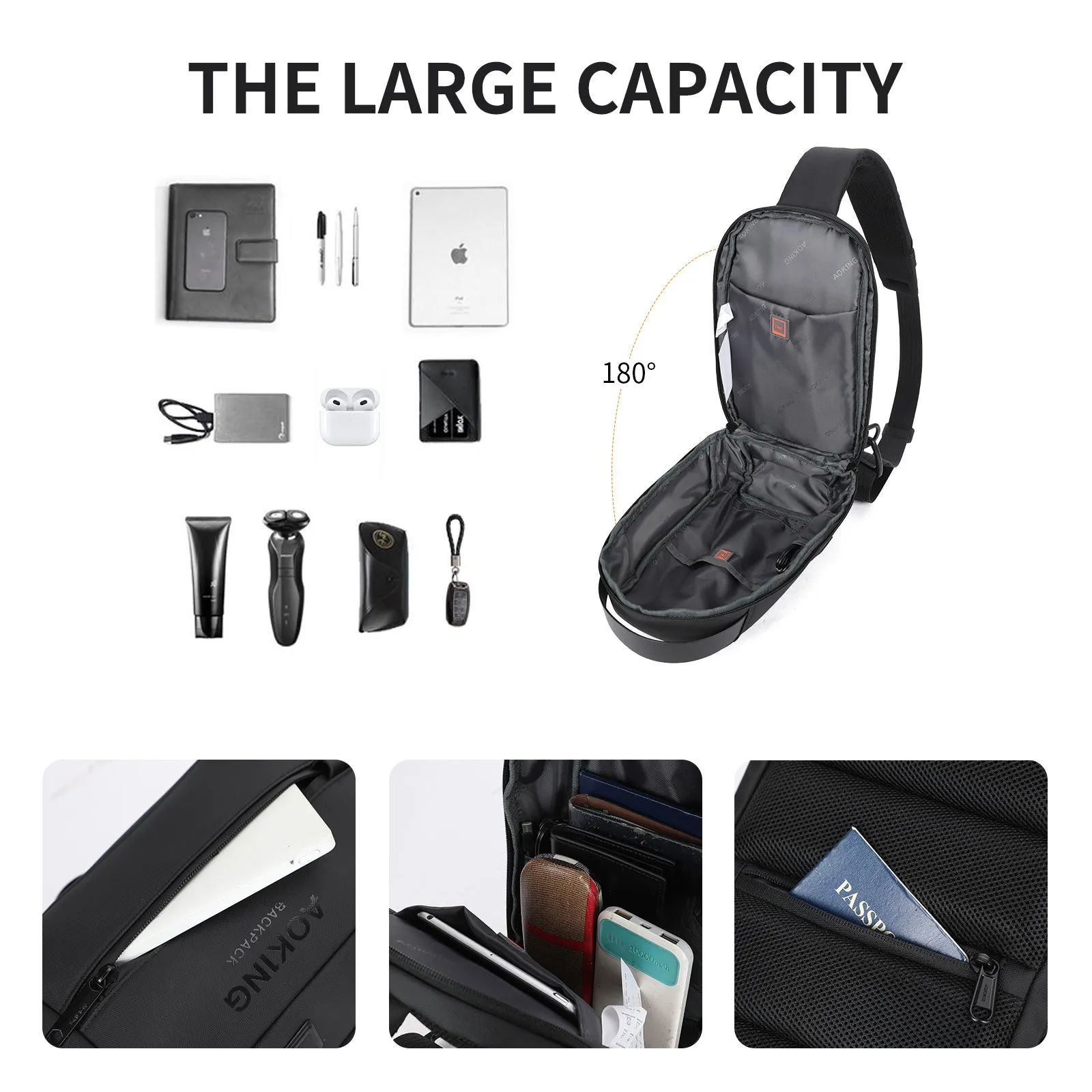 Aoking Men Waterproof Sling Bag SY4009