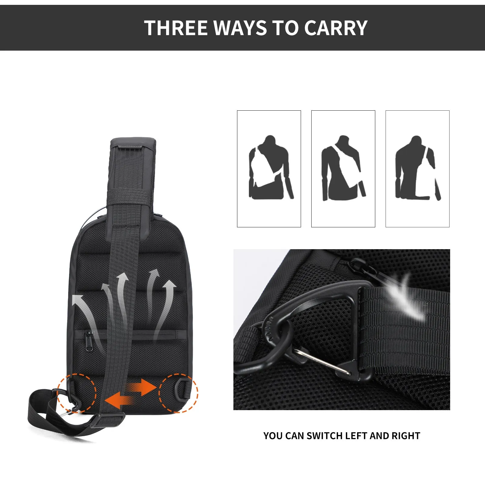 Aoking Men Waterproof Sling Bag SY4009