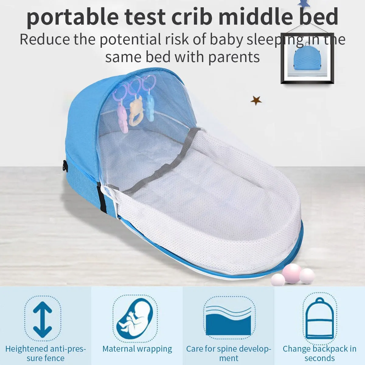 Baby Travel Beds Backpack with Mesh