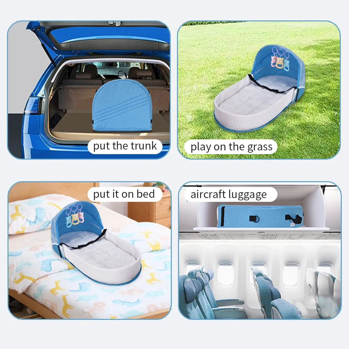 Baby Travel Beds Backpack with Mesh