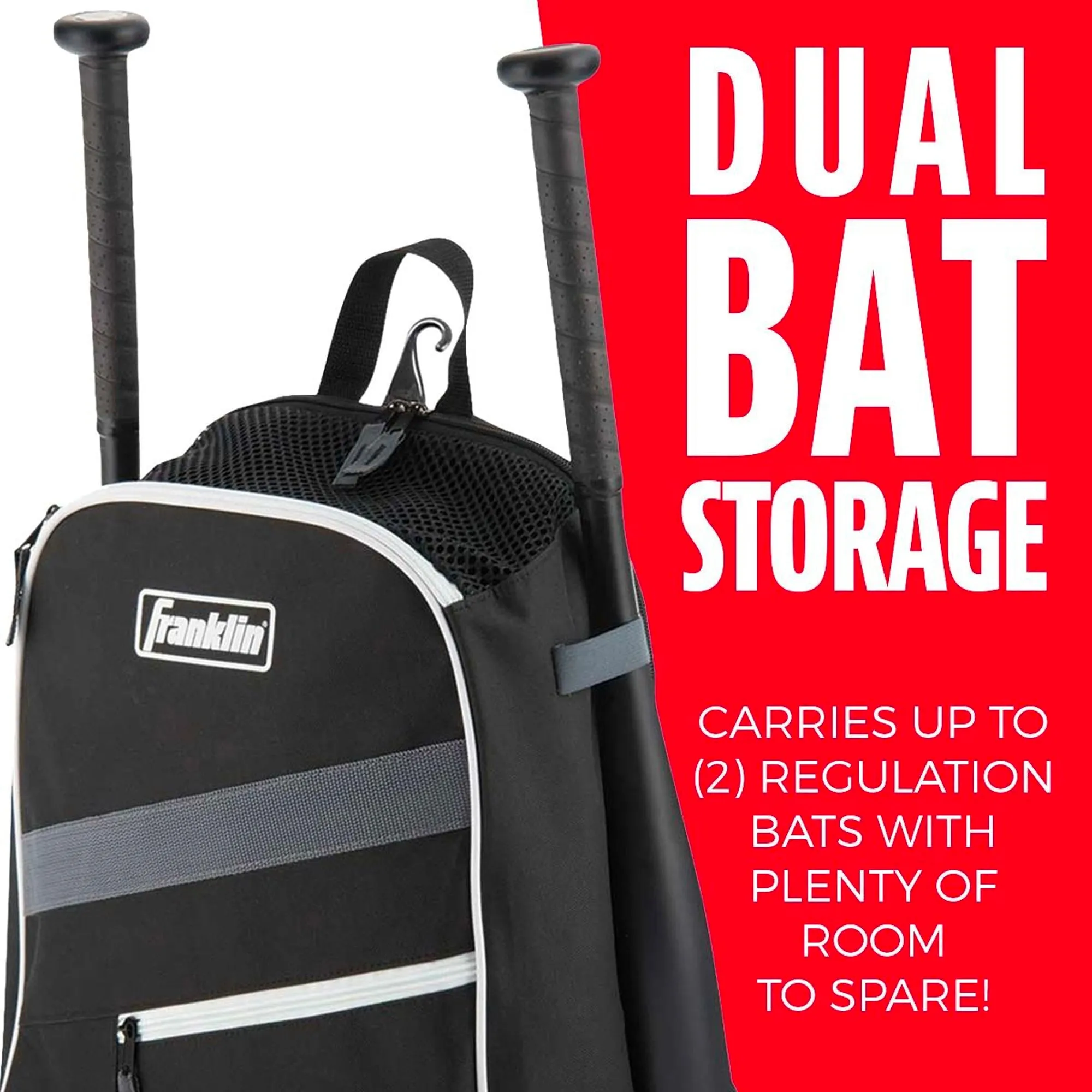 Backpack Mochila Beisbol Softbol Franklin Negro INFANTIL