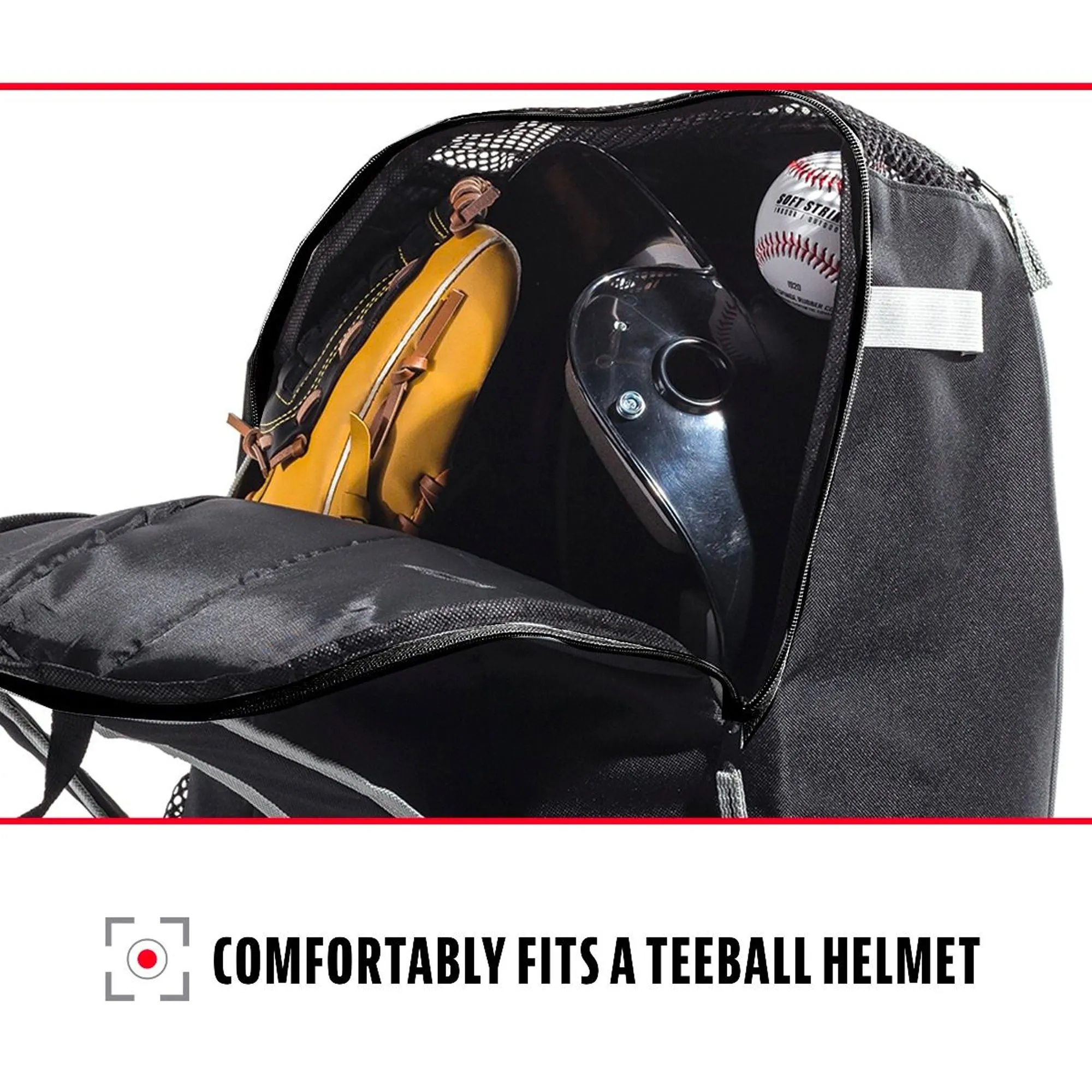 Backpack Mochila Beisbol Softbol Franklin Negro INFANTIL