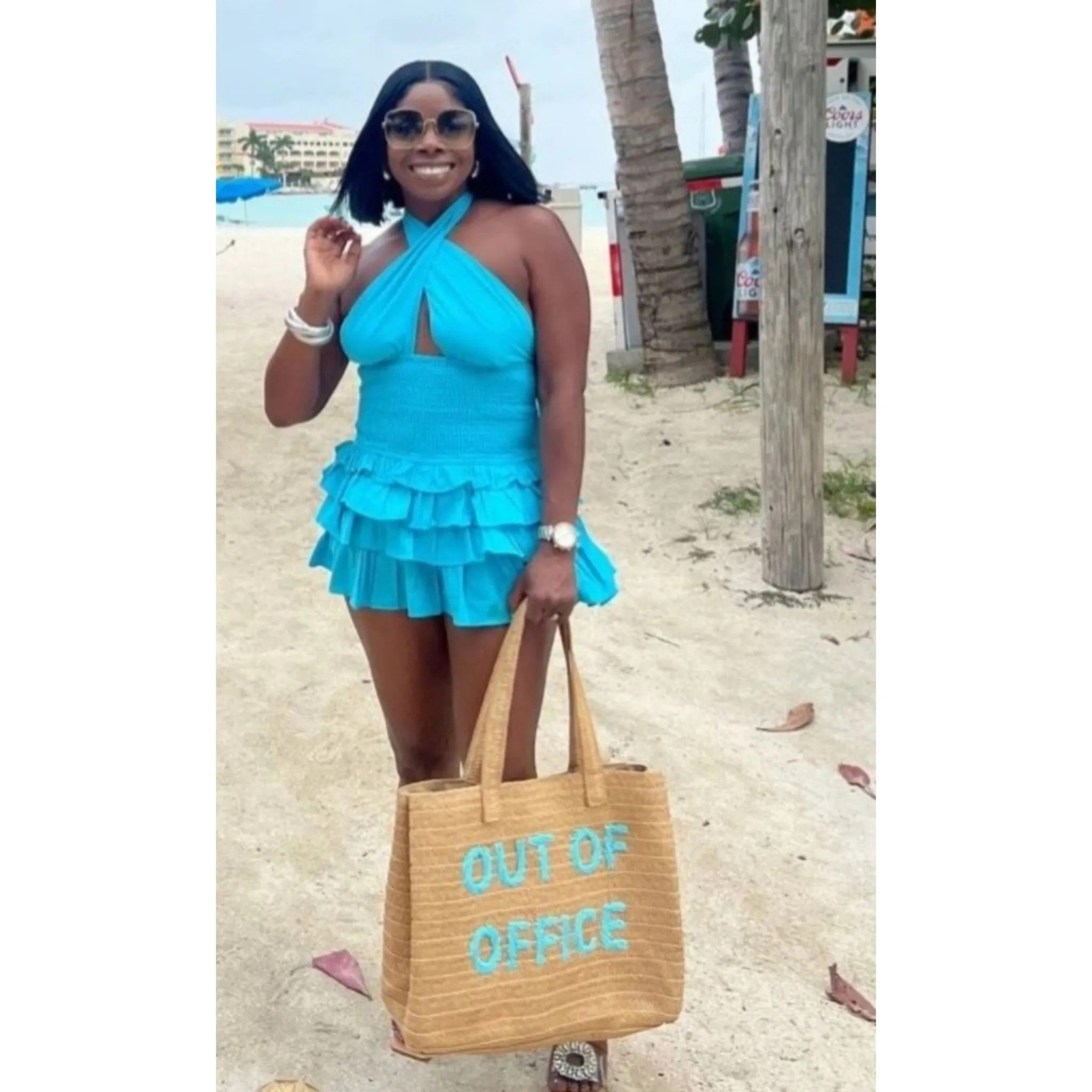 Beach Please Tote Blue