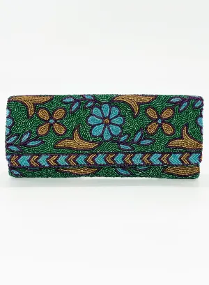 Beaded Clutch- Regent Green Gold