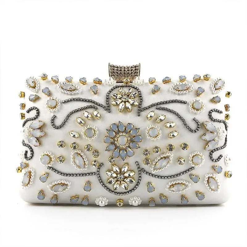 Beaded Evening Bag for Wedding Rhinestone Crystal Clutches
