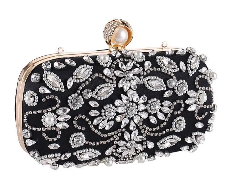 Beaded Evening Bags Pearls Rhinestone Clutches