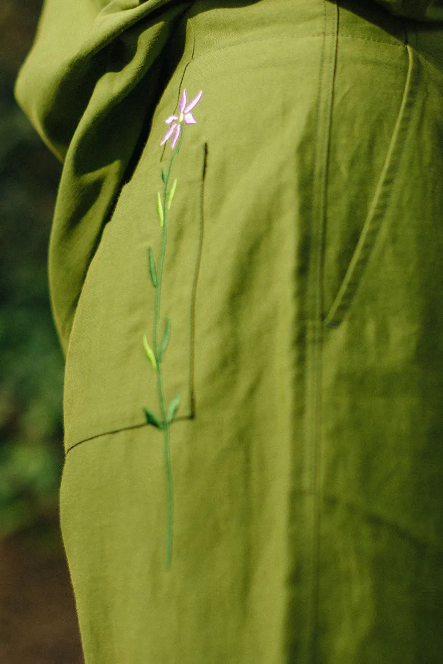 Bessie A-Line Shorts, Rich Olive Green