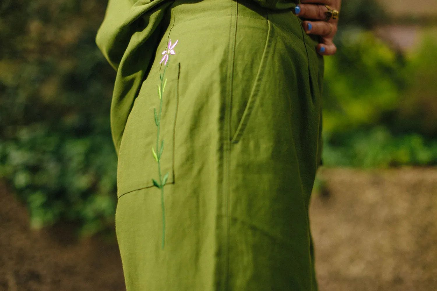 Bessie A-Line Shorts, Rich Olive Green