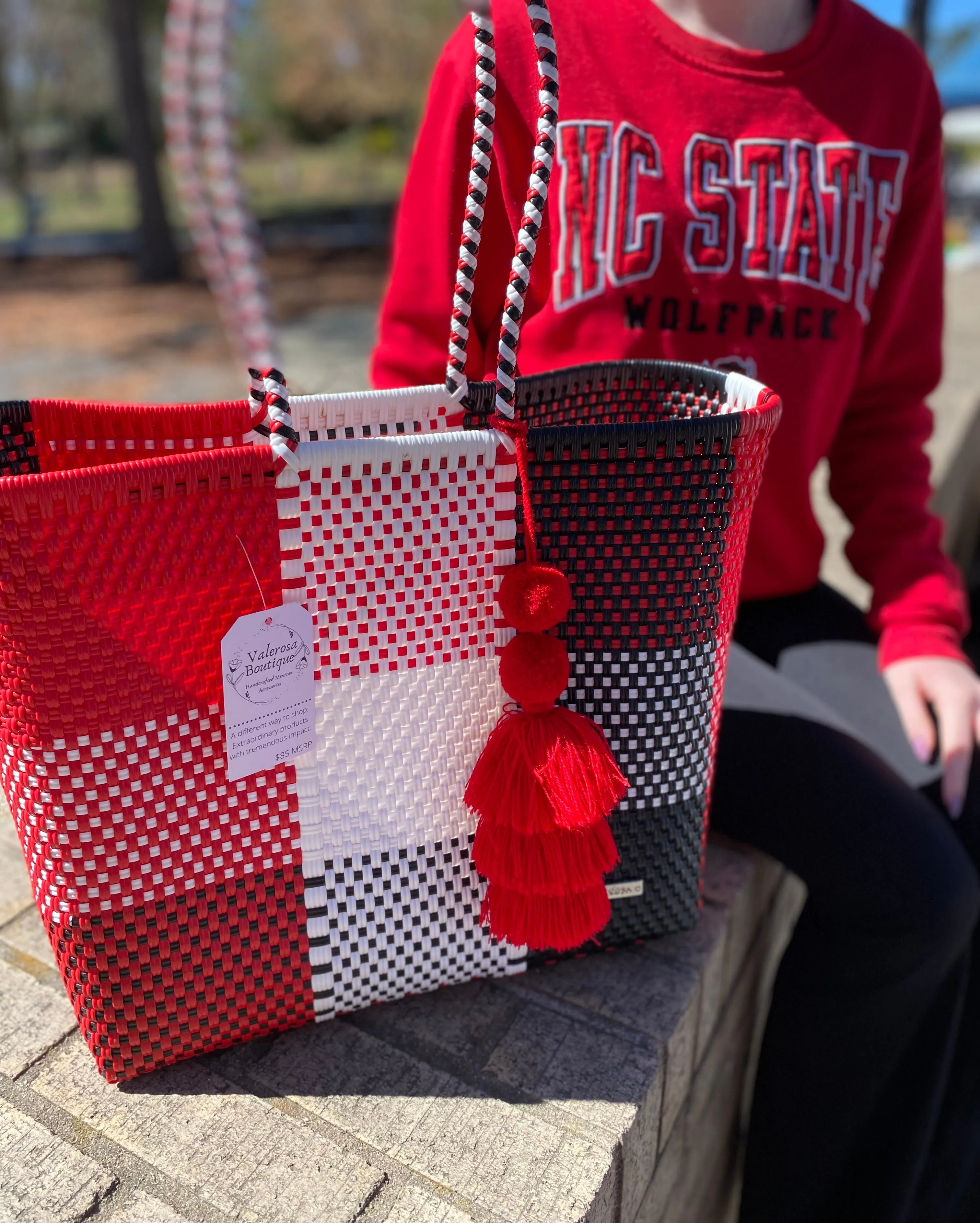 Black and Red Sports Themed Playera Bag