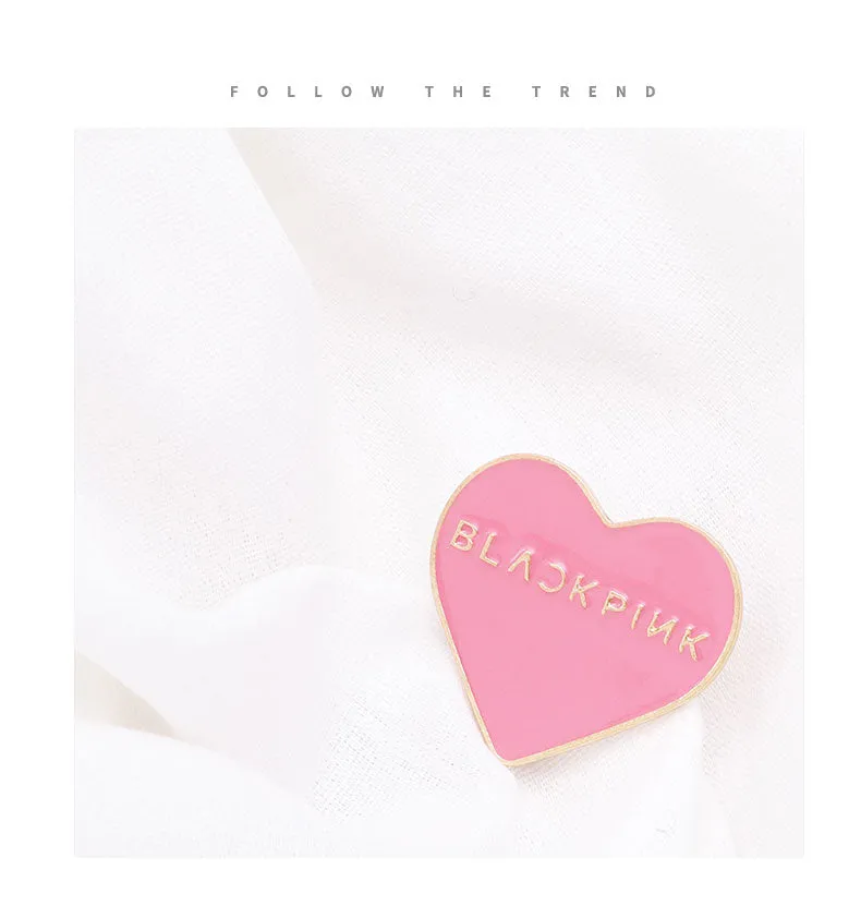 Blackpink heart pin badge