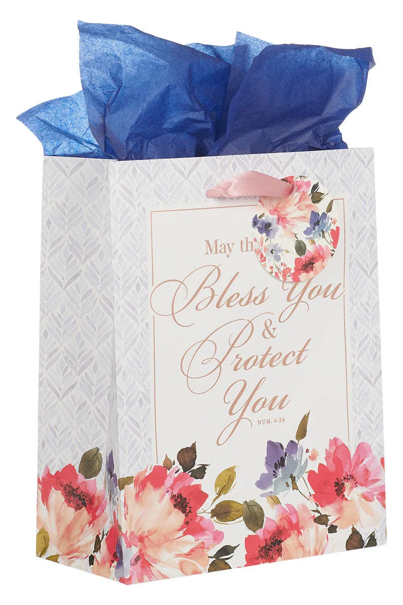 Bless You & Protect You Floral Floral Medium Gift Bag