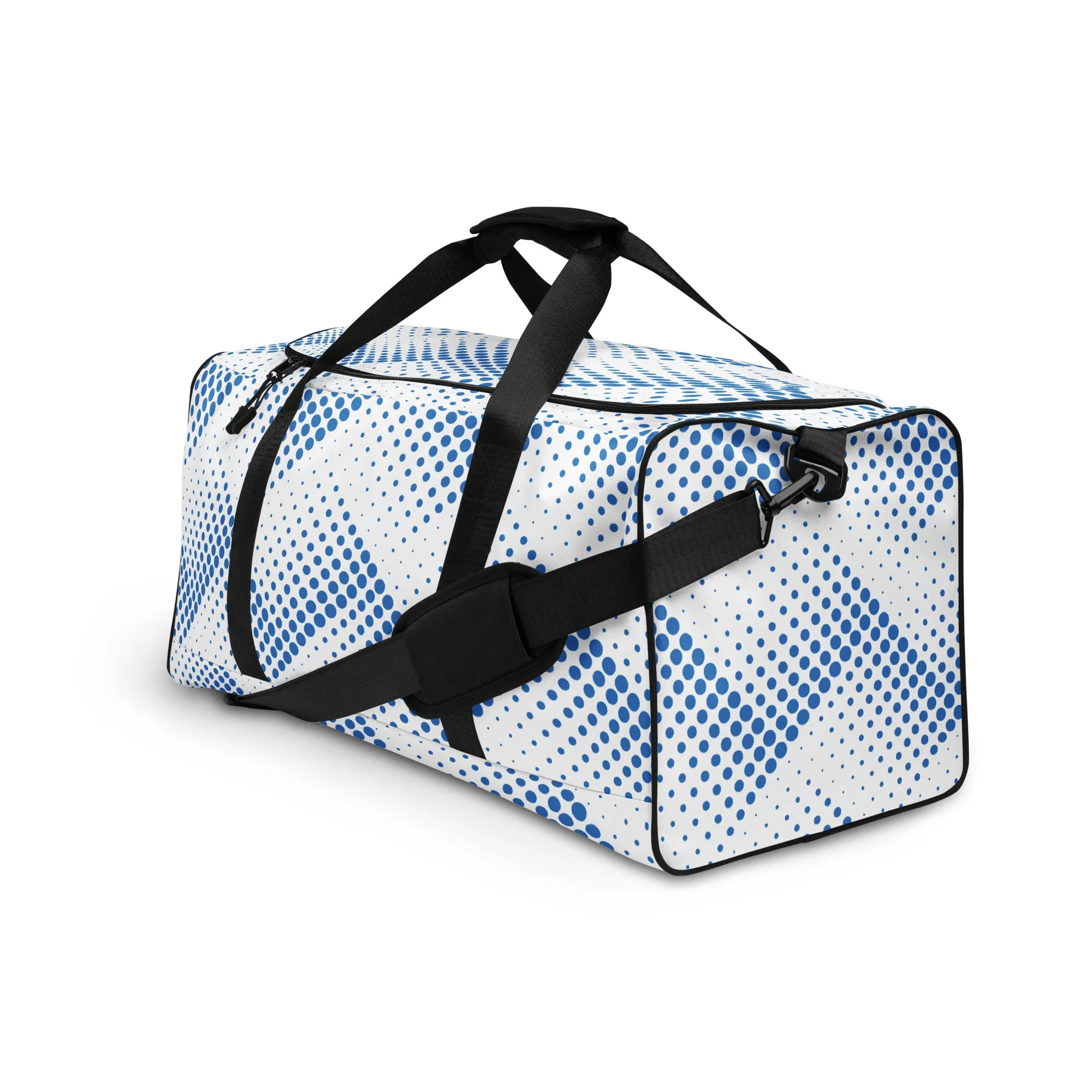 Blue Halftone Pattern - Sustainably Made Duffle Bag