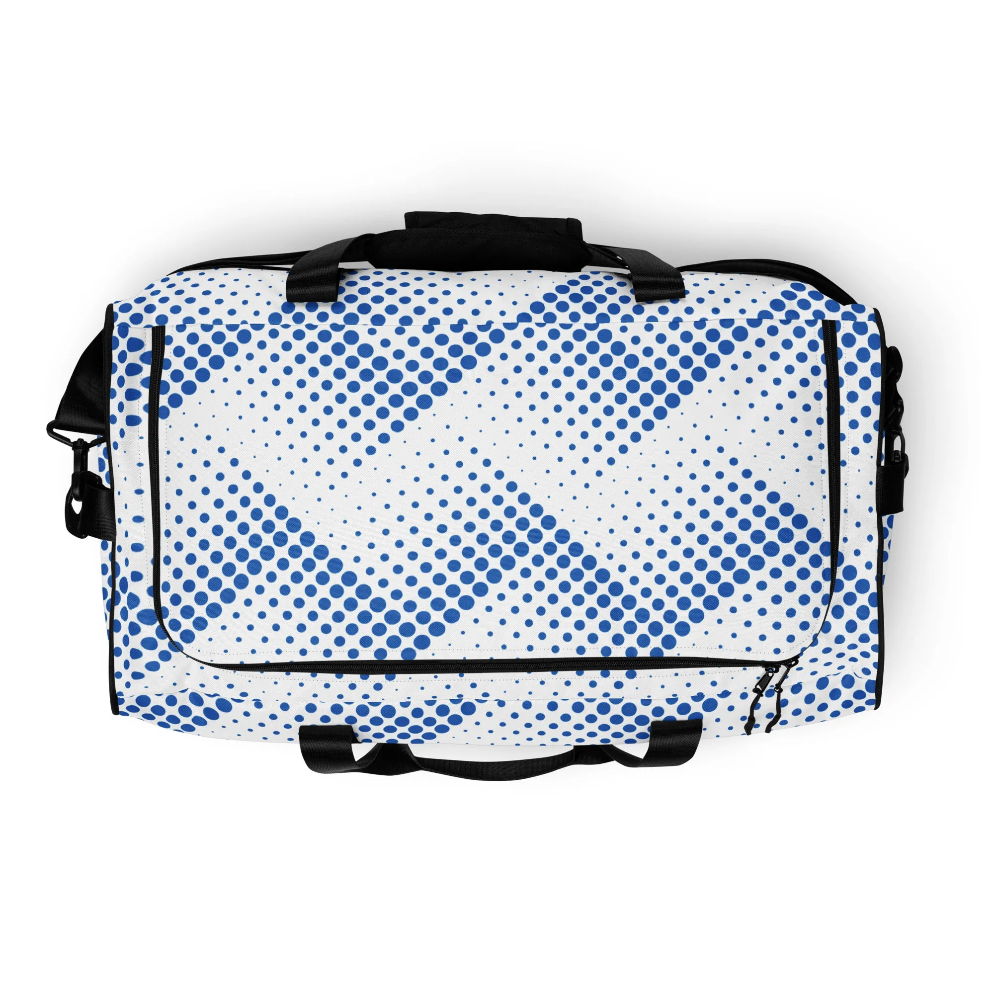 Blue Halftone Pattern - Sustainably Made Duffle Bag