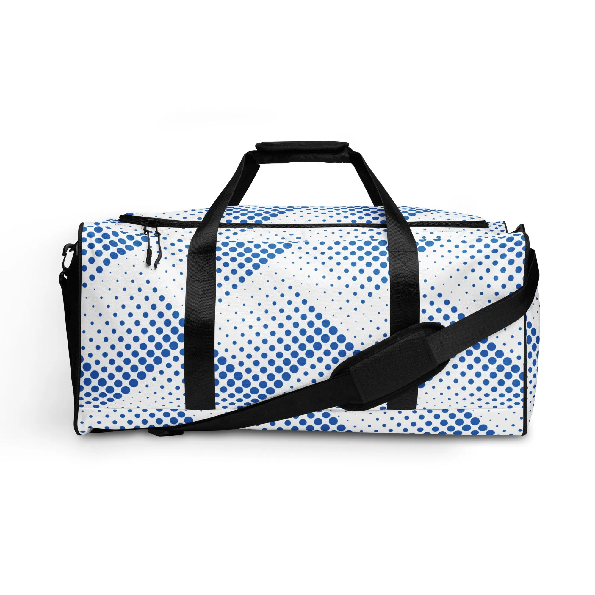 Blue Halftone Pattern - Sustainably Made Duffle Bag