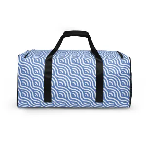 Blue Wave Pattern - Sustainably Made Duffle Bag