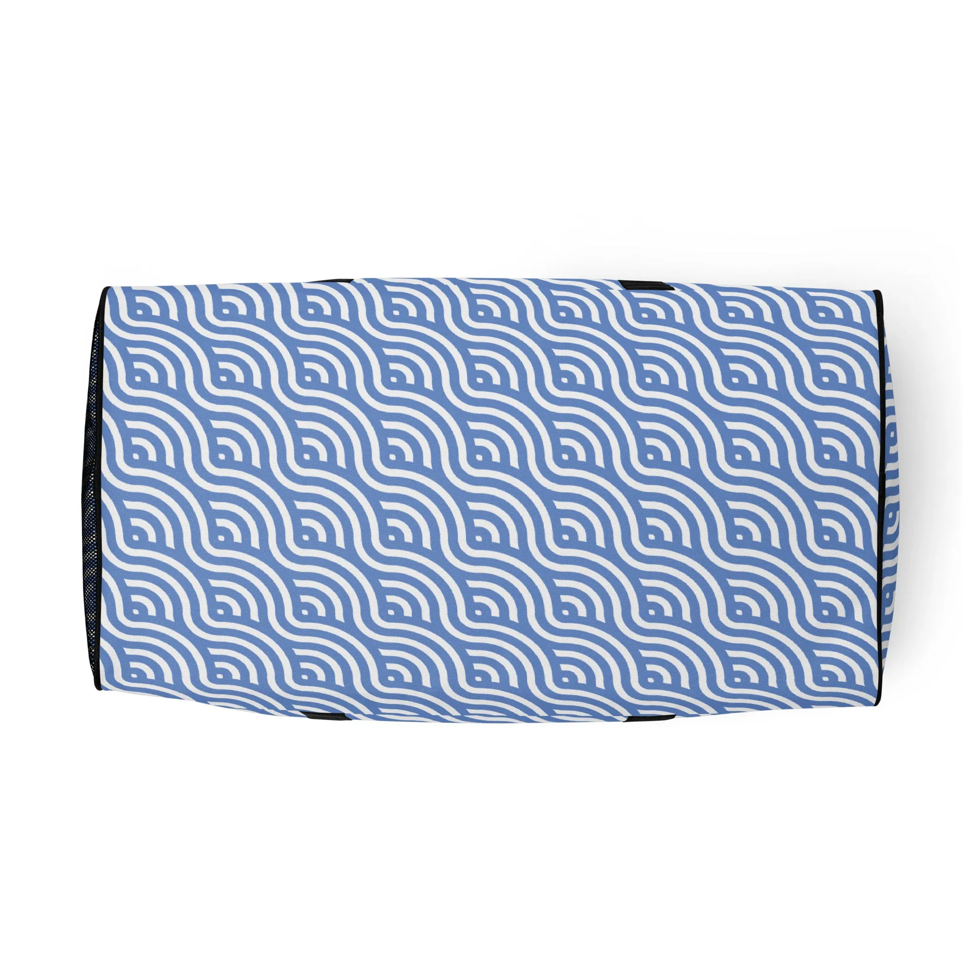 Blue Wave Pattern - Sustainably Made Duffle Bag
