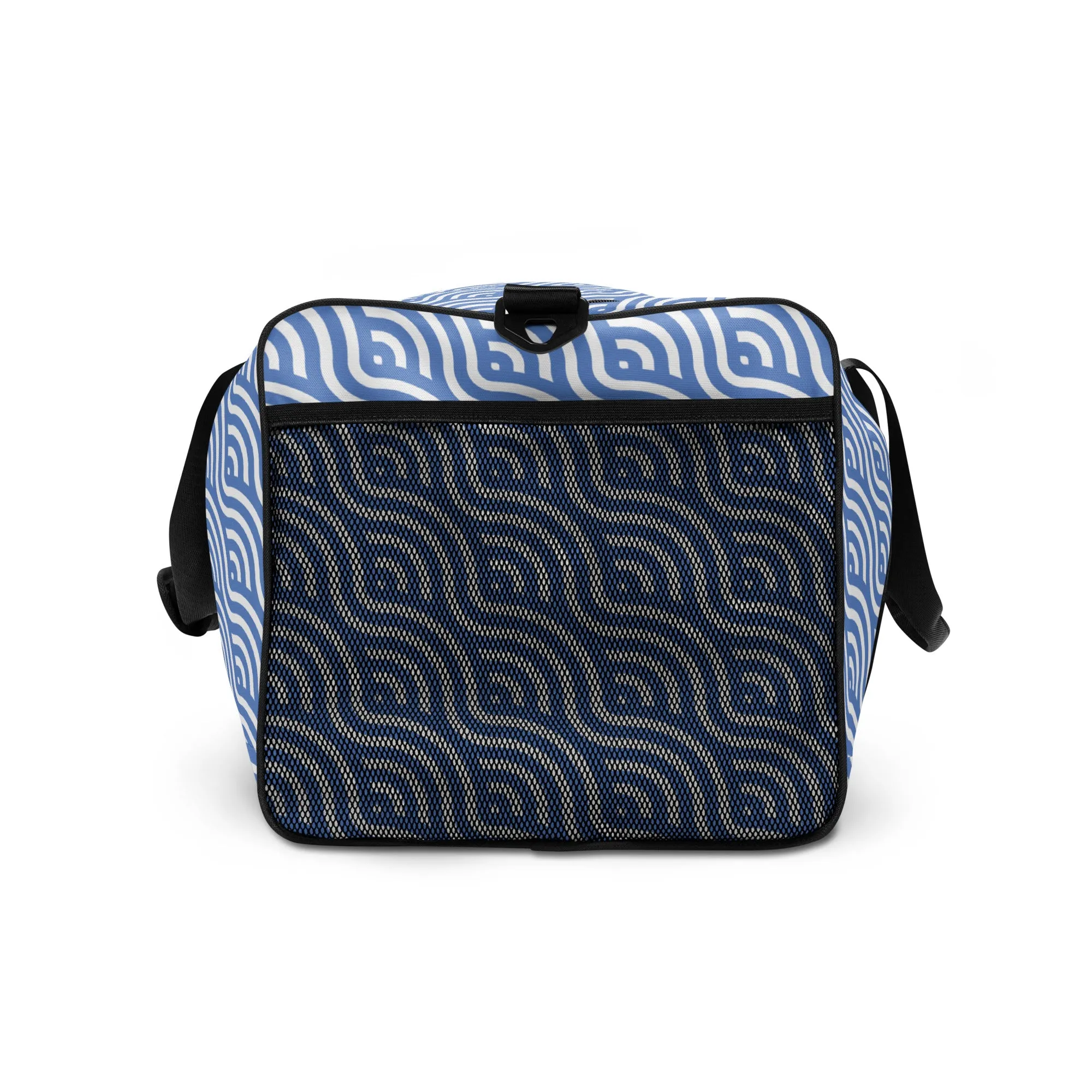 Blue Wave Pattern - Sustainably Made Duffle Bag