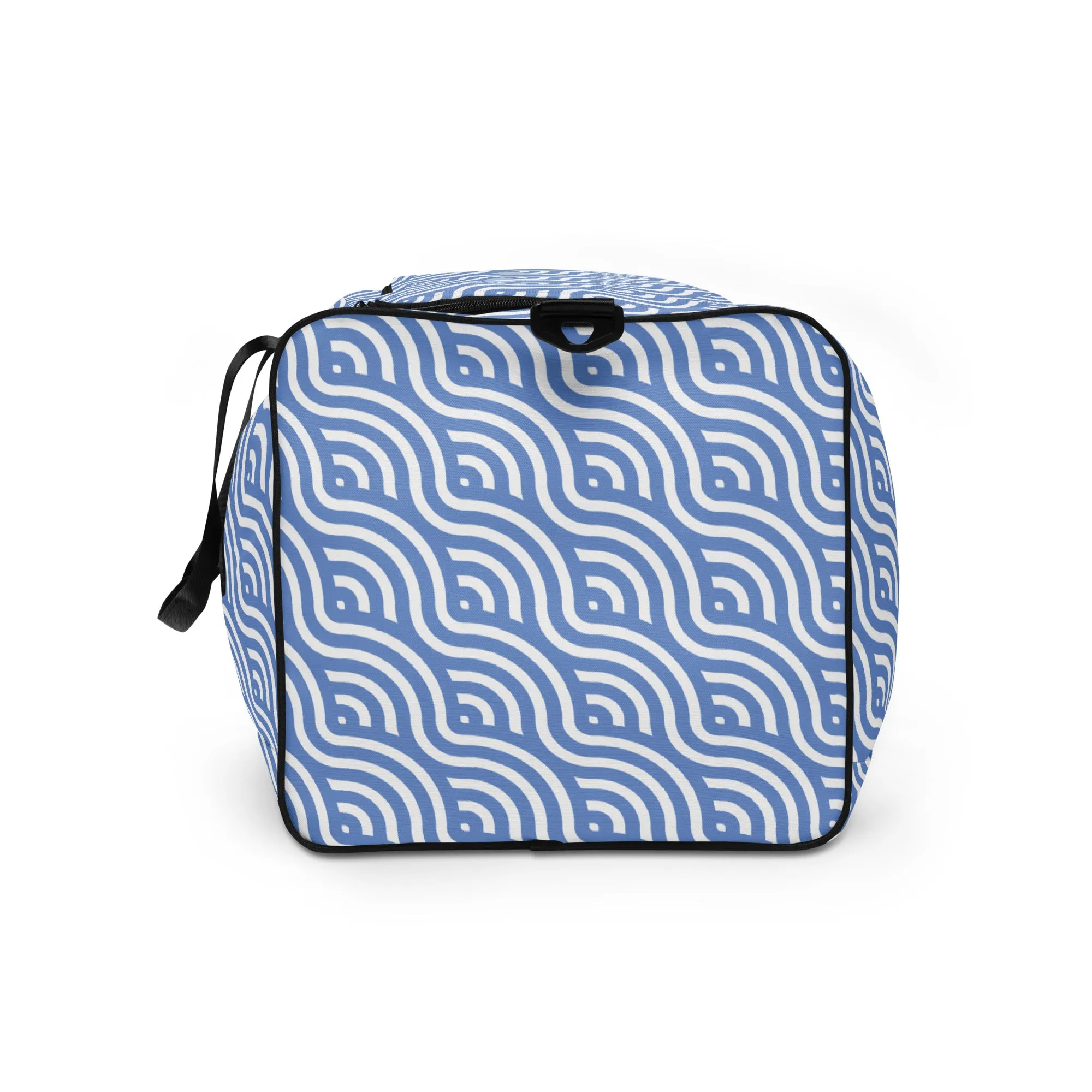 Blue Wave Pattern - Sustainably Made Duffle Bag