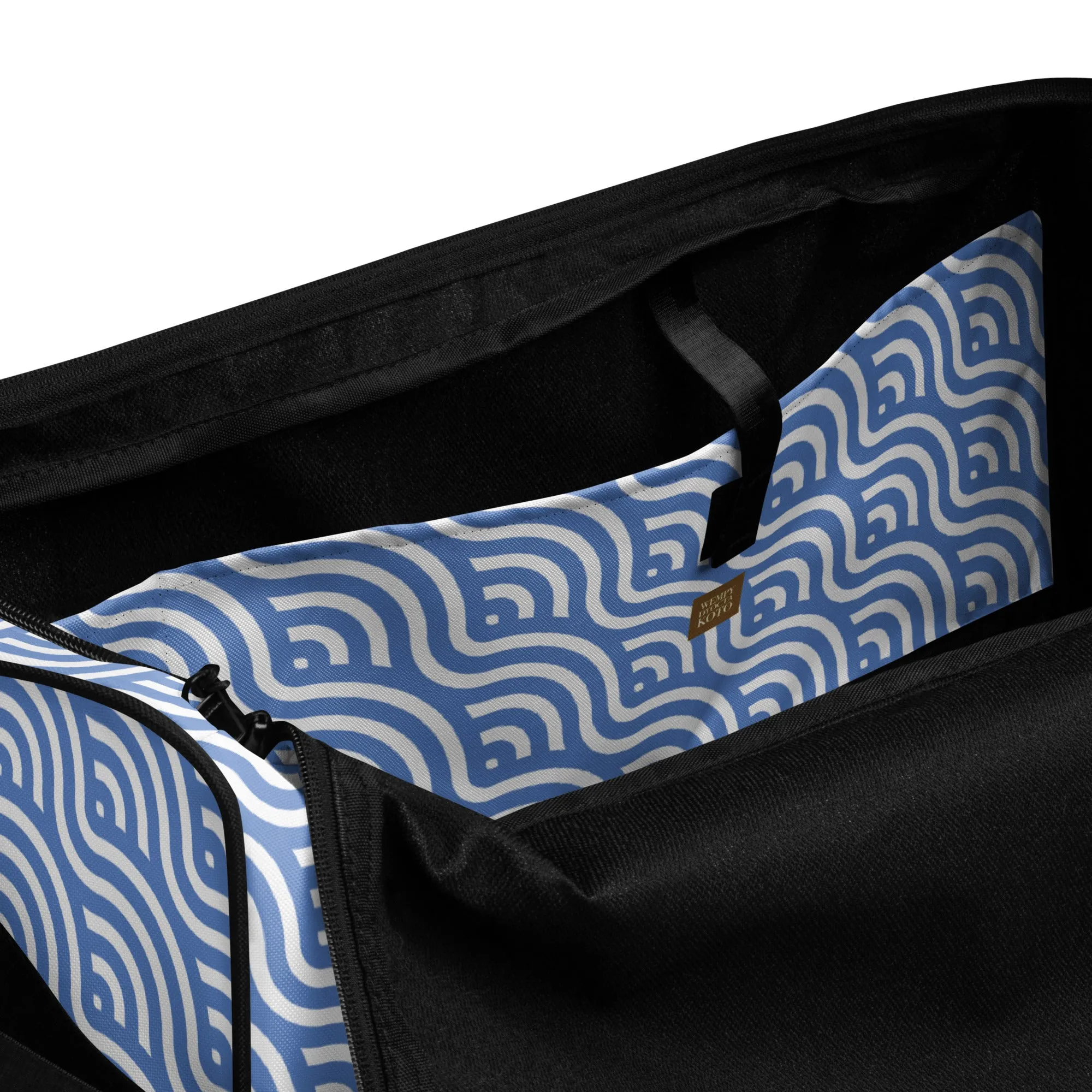 Blue Wave Pattern - Sustainably Made Duffle Bag