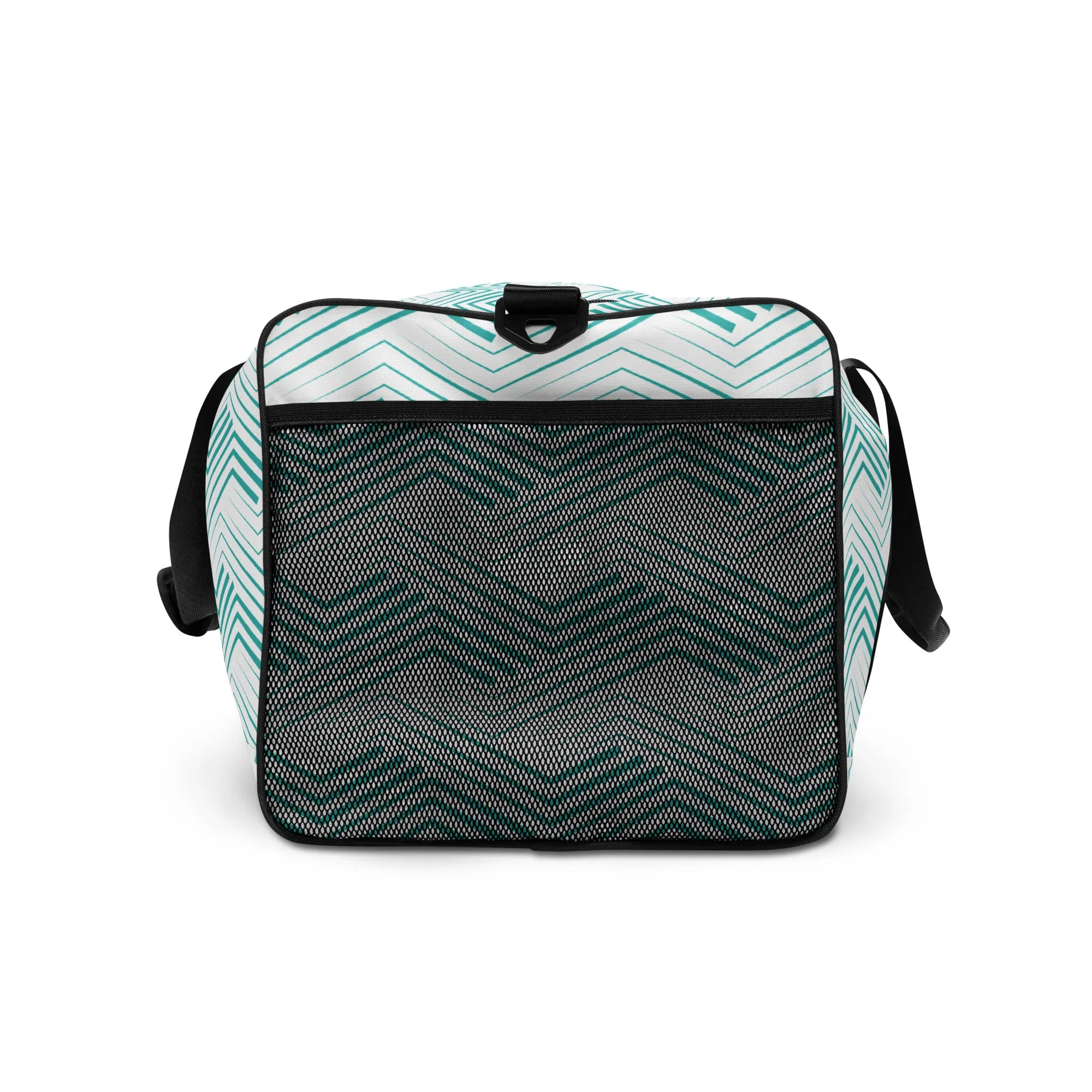 Blue Zigzag Pattern - Sustainably Made Duffle Bag