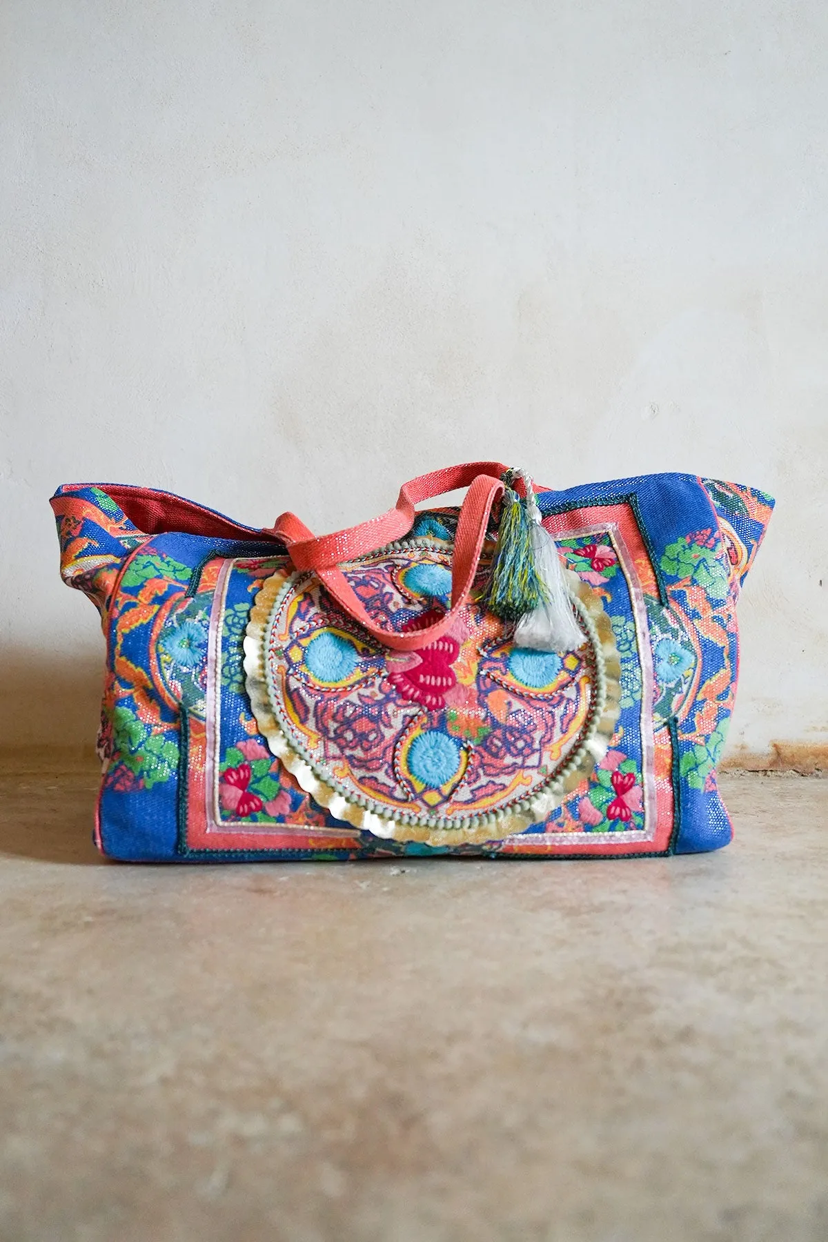 Boho Bag Lurex Blue